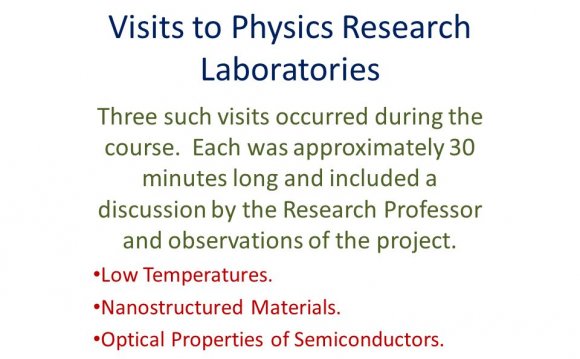 Visits to Physics Research