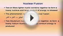 nuclear energy, nuclear fission, nuclear fusion